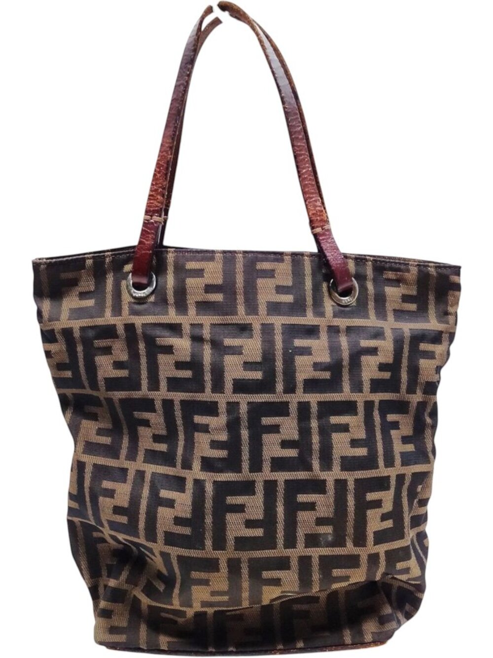 (L3) Fendi Tote Bag Brown PVC
